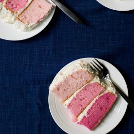 Pink Ombre Vanilla Cake