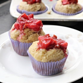 Plum, Marzipan and Cinnamon Muffins