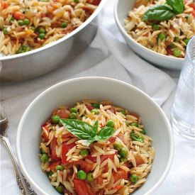 Orzo with Bacon and Vegetables