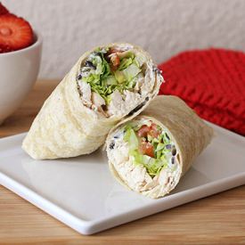 Chicken Wraps with Olive Dressing
