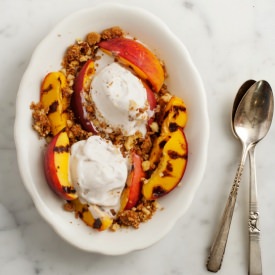 Grilled Peach Crumble