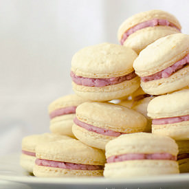 Macarons with Blueberry Buttercream