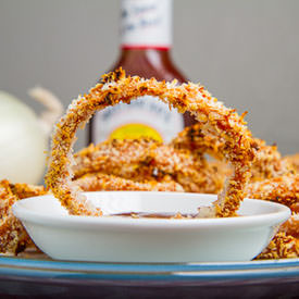 Crispy Baked BBQ Onion Rings