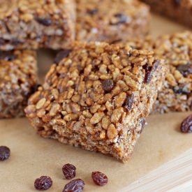 Cinnamon Raisin PB Krispy Treats