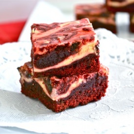 Red Velvet Cream Cheese Brownies