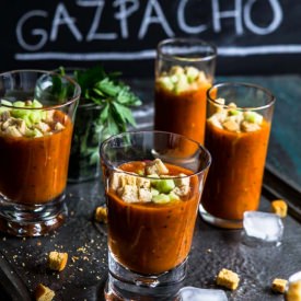 Gazpacho with Roasted Red Pepper