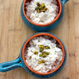Cardamom Rose Rice Pudding