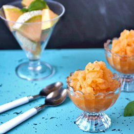 Cantaloupe-Basil Granita