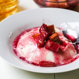 Ricotta Rhubarb Bavarese