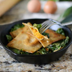 Pan Fried Sweet Potato Ravioli