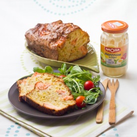 Salmon & Leek Mayonnaise Cake