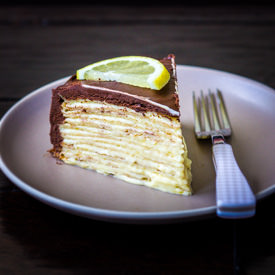 Lemon Mousse Crêpe Cake