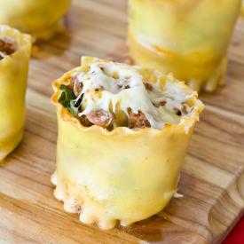 Rolled Lasagna Cups