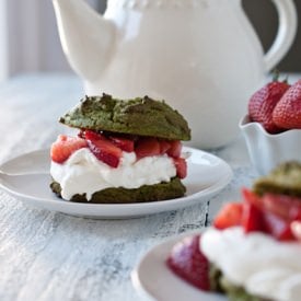 Matcha Strawberry Shortcakes