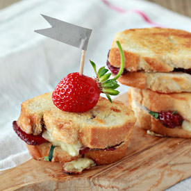 Balsamic Strawberry & Brie Sliders