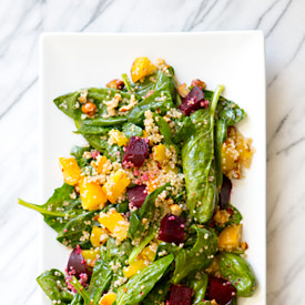 Spinach, Beet Quinoa Salad