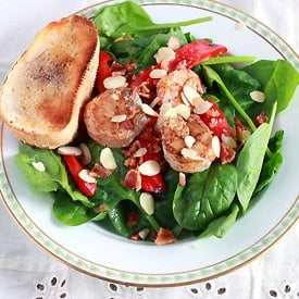 Grilled Shrimp and Spinach Salad