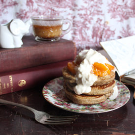 Cherry Apricot Buckwheat Pancakes