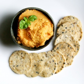 Roasted Carrot and Harissa Hummus