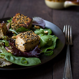 Sesame Crusted Tofu Salad
