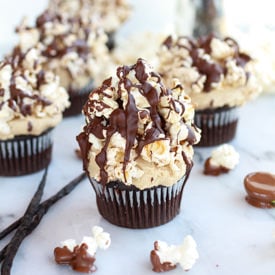Brown Butter Popcorn Cupcakes
