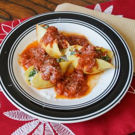Kale and Ricotta Stuffed Shells