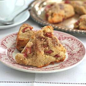 Rhubarb Pecan Scones