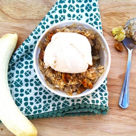 Oven Baked Banana Split Oatmeal
