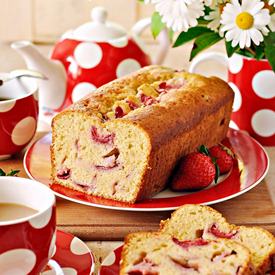 Strawberry Cornmeal Cake