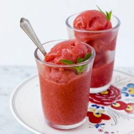 Strawberry Cantaloupe Sorbet