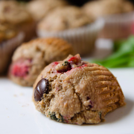 Strawberry Basil Choc. Chip Muffins