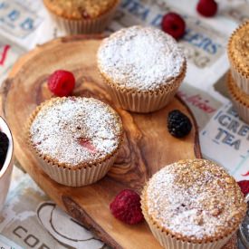 Summer Berry Oatmeal Muffins