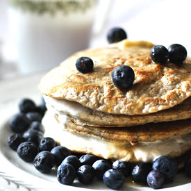Whole-Wheat and Oatmeal Pancakes