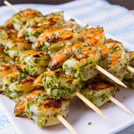 Pesto Grilled Shrimp