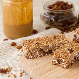 No Bake Cinnamon Raisin Granola Bar