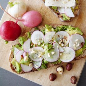 Avocado Toast + Radishes + Nuts