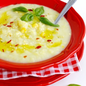 Sweetcorn and Saffron Creamy Soup