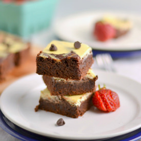 Whole Wheat Yogurt Swirl Brownies