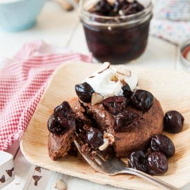 Chocolate Shortcakes with Cherries