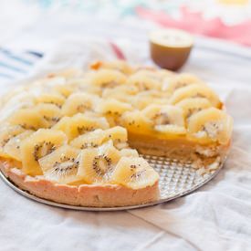 Gold Kiwi Custard Tart