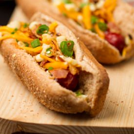 BBQ Bacon Cheddar Dogs
