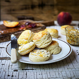 Honeysuckle Scones & Peach Butter