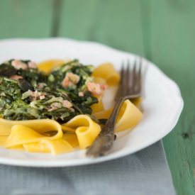 Salmon, Spinach & Zucchini Pasta