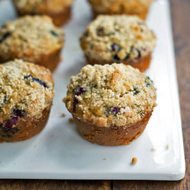 Oatmeal Flax Blueberry Muffins