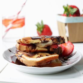 Grilled Strawberry Caprese Cakewich