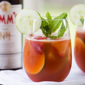 Strawberry Pimm’s Cup Cocktail