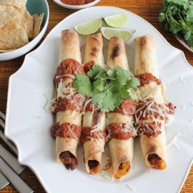 Pork Taquitos with Chocolate Mole