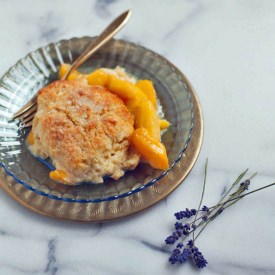 Lavender Peach Cobbler