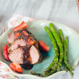 Pork with Balsamic Strawberries