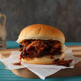 Maple BBQ Pulled Chicken Sandwiches